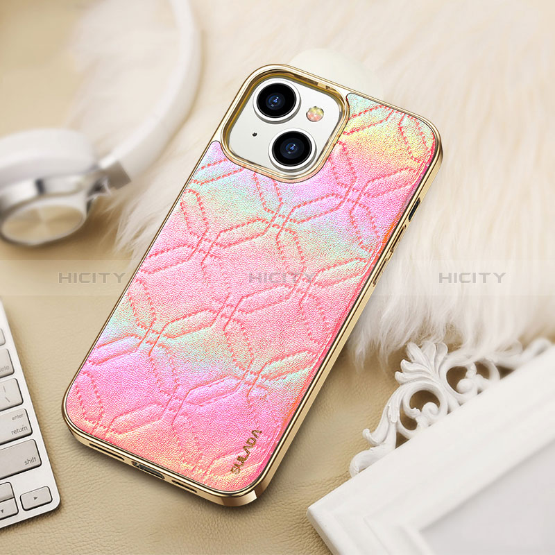 Coque Luxe Cuir Housse Etui LD4 pour Apple iPhone 15 Plus