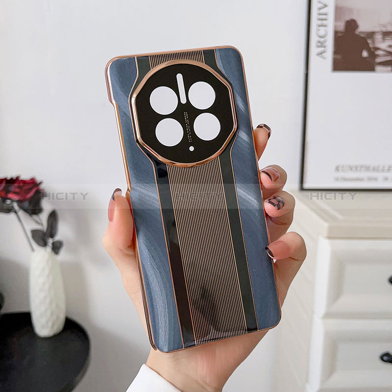 Coque Luxe Cuir Housse Etui LF4 pour Huawei Mate 50 Bleu Plus