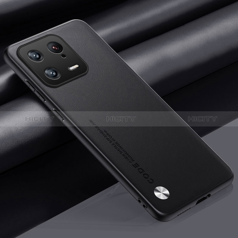 Coque Luxe Cuir Housse Etui LS1 pour Xiaomi Mi 13 5G Noir Plus