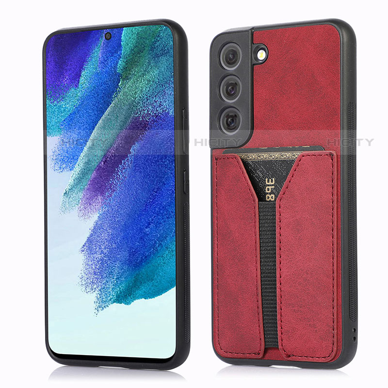 Coque Luxe Cuir Housse Etui M02T pour Samsung Galaxy S23 Plus 5G Rouge Plus