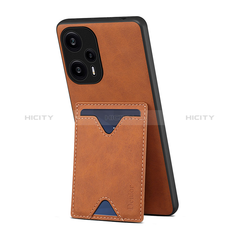 Coque Luxe Cuir Housse Etui MT1 pour Xiaomi Redmi Note 12 Turbo 5G Marron Plus