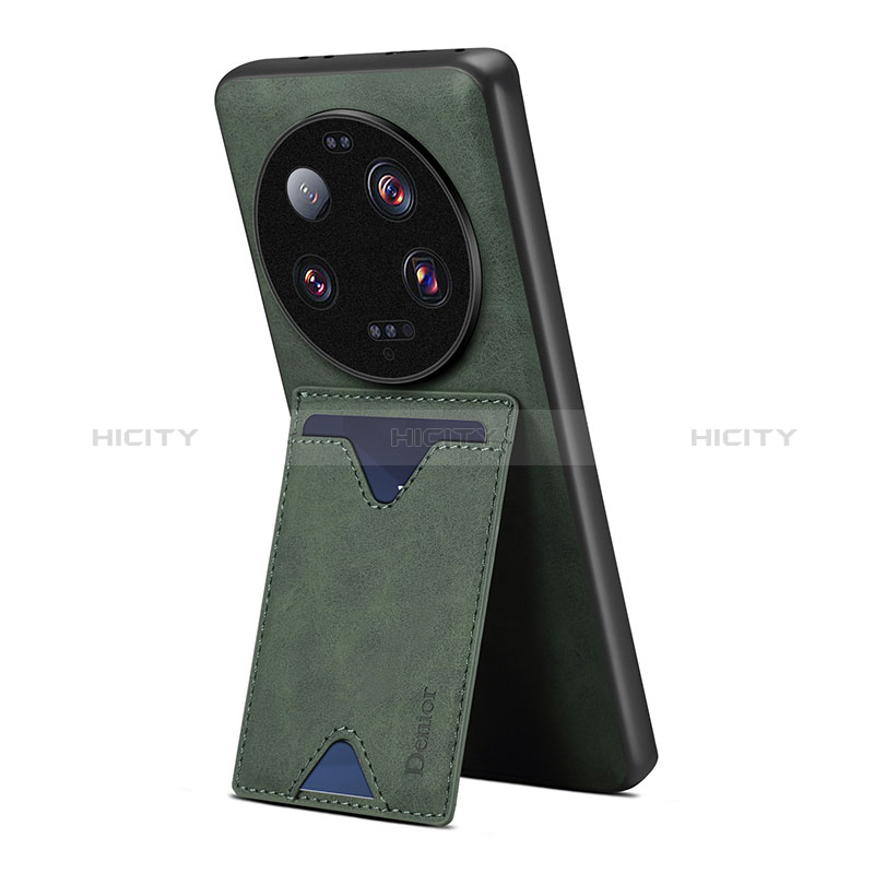 Coque Luxe Cuir Housse Etui MT2 pour Xiaomi Mi 13 Ultra 5G Vert Plus