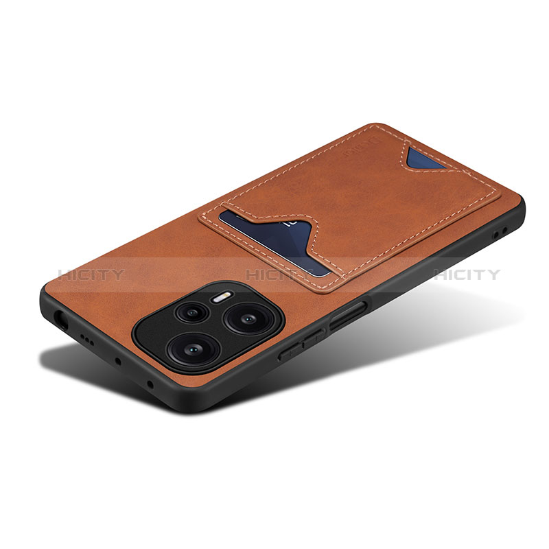 Coque Luxe Cuir Housse Etui MT2 pour Xiaomi Redmi Note 12 Turbo 5G Marron Plus