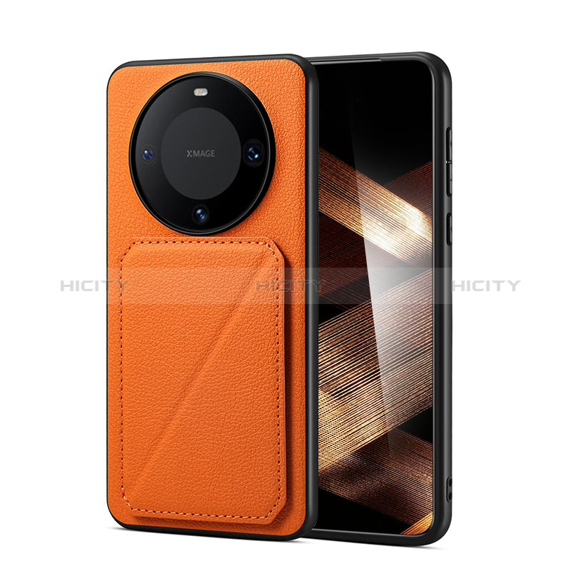 Coque Luxe Cuir Housse Etui MT3 pour Huawei Mate 60 Orange Plus