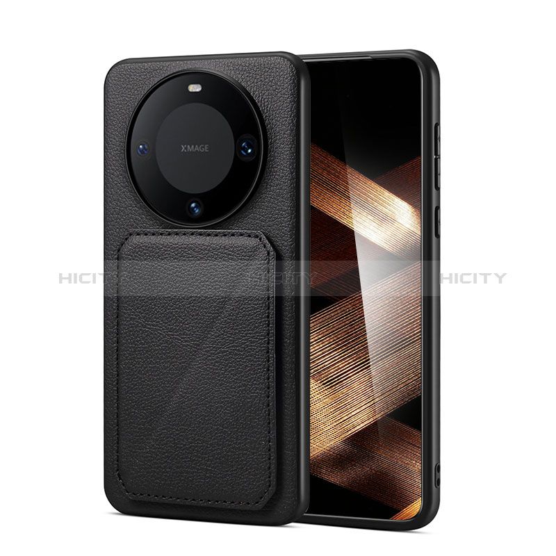 Coque Luxe Cuir Housse Etui MT3 pour Huawei Mate 60 Pro Noir Plus