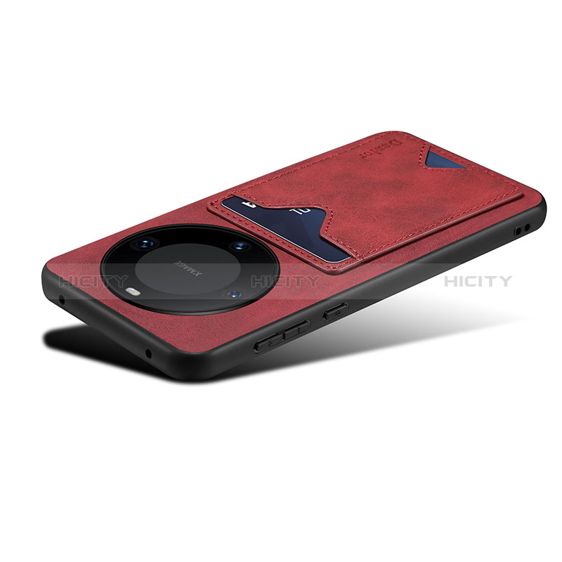 Coque Luxe Cuir Housse Etui MT5 pour Huawei Mate 60 Pro+ Plus Rouge Plus