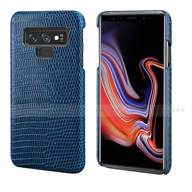 Coque Luxe Cuir Housse Etui P02 pour Samsung Galaxy Note 9 Bleu Plus