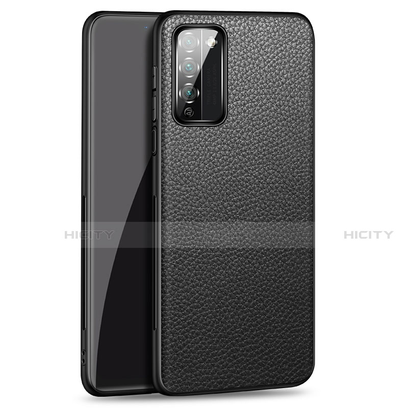 Coque Luxe Cuir Housse Etui pour Huawei Honor 30 Lite 5G Noir Plus