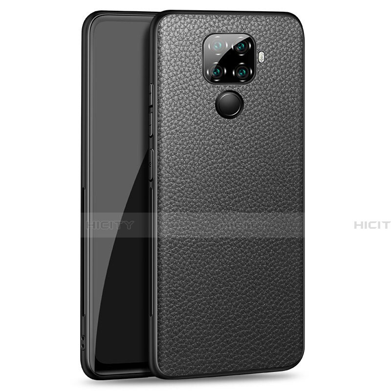 Coque Luxe Cuir Housse Etui pour Huawei Mate 30 Lite Noir Plus