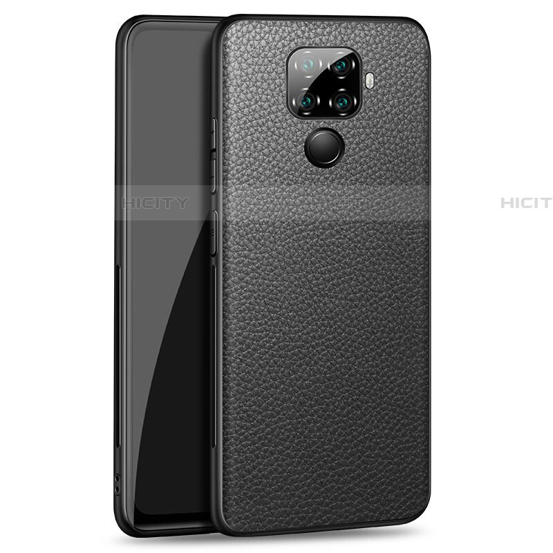 Coque Luxe Cuir Housse Etui pour Huawei Nova 5i Pro Noir Plus