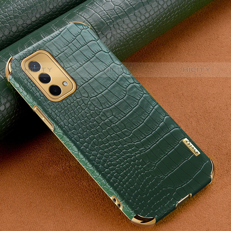 Coque Luxe Cuir Housse Etui pour OnePlus Nord N200 5G Vert Plus