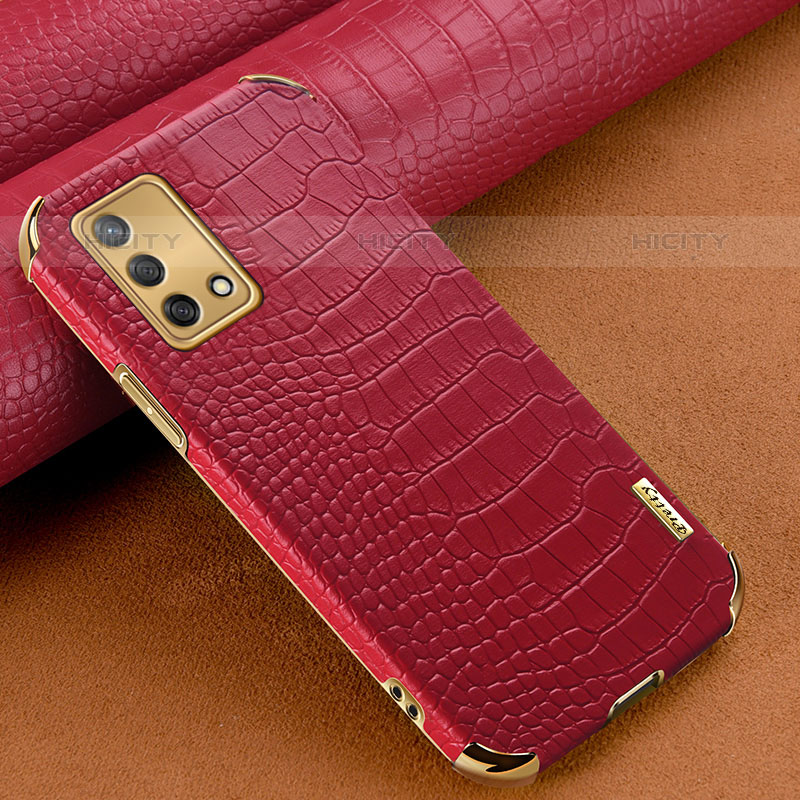 Coque Luxe Cuir Housse Etui pour Oppo A74 4G Rouge Plus