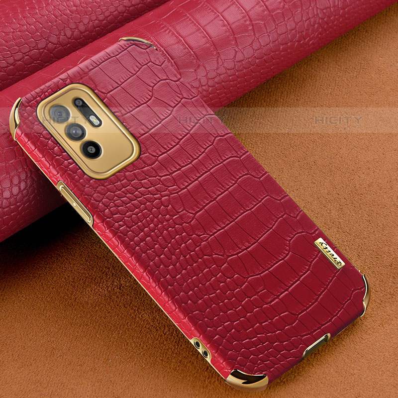 Coque Luxe Cuir Housse Etui pour Oppo A94 5G Rouge Plus