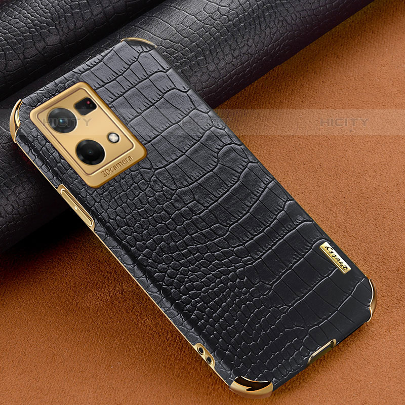 Coque Luxe Cuir Housse Etui pour Oppo F21s Pro 4G Noir Plus