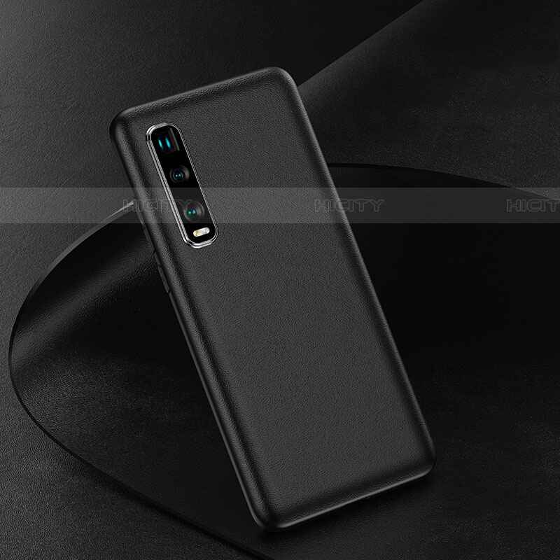 Coque Luxe Cuir Housse Etui pour Oppo Find X2 Pro Noir Plus