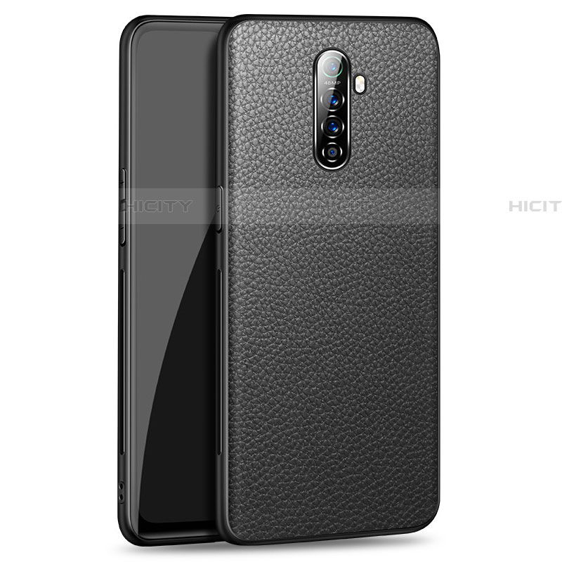 Coque Luxe Cuir Housse Etui pour Oppo Reno Ace Noir Plus