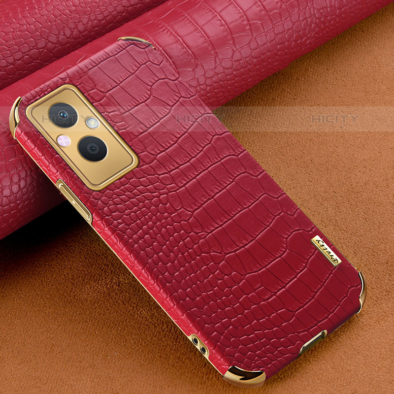 Coque Luxe Cuir Housse Etui pour Oppo Reno8 Z 5G Rouge Plus