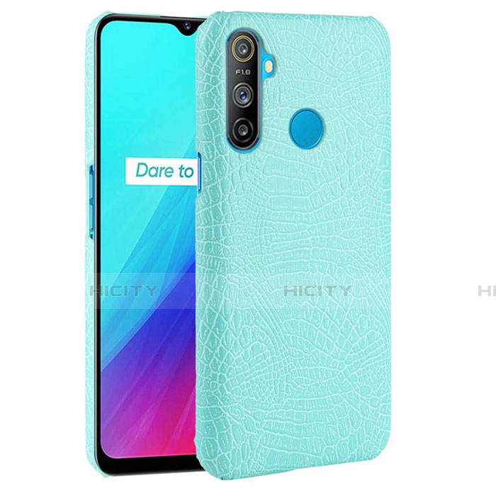 Coque Luxe Cuir Housse Etui pour Realme C3 Bleu Ciel Plus