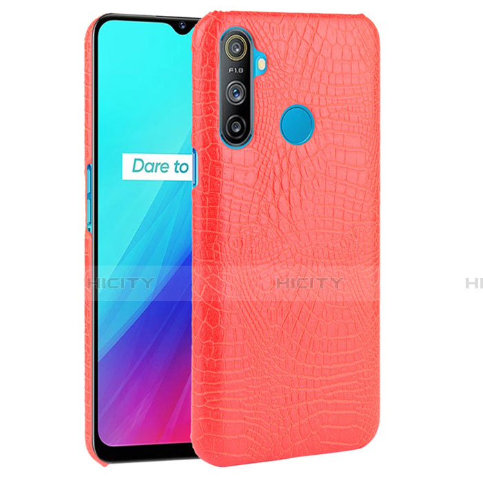 Coque Luxe Cuir Housse Etui pour Realme C3 Rouge Plus