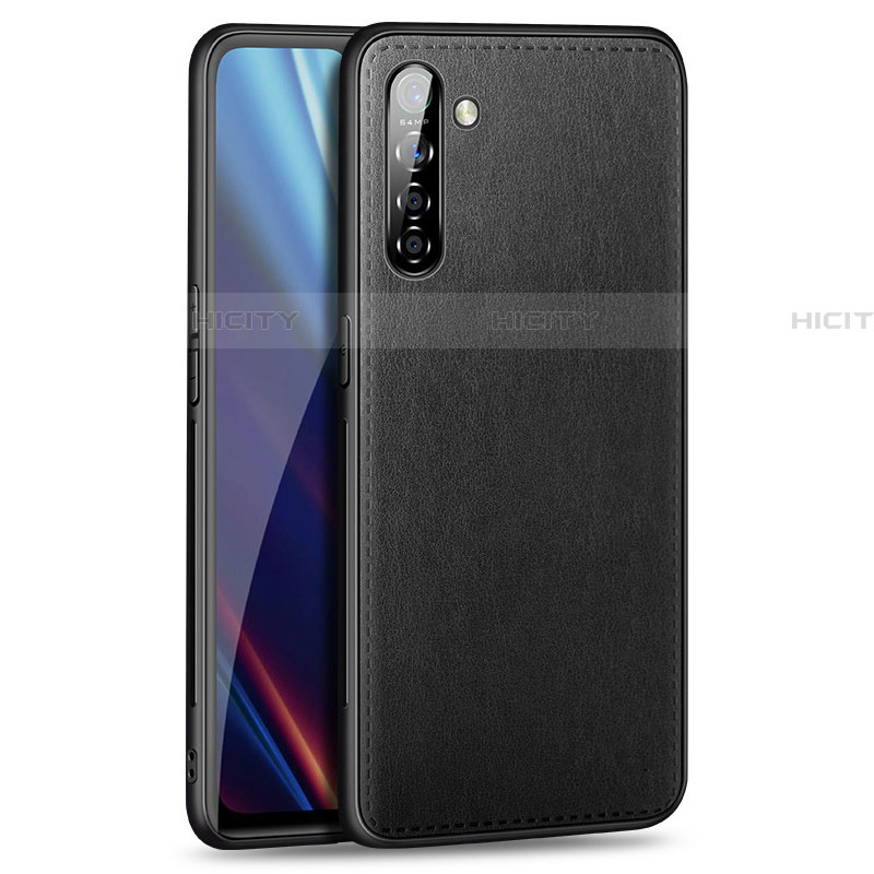 Coque Luxe Cuir Housse Etui pour Realme X2 Noir Plus