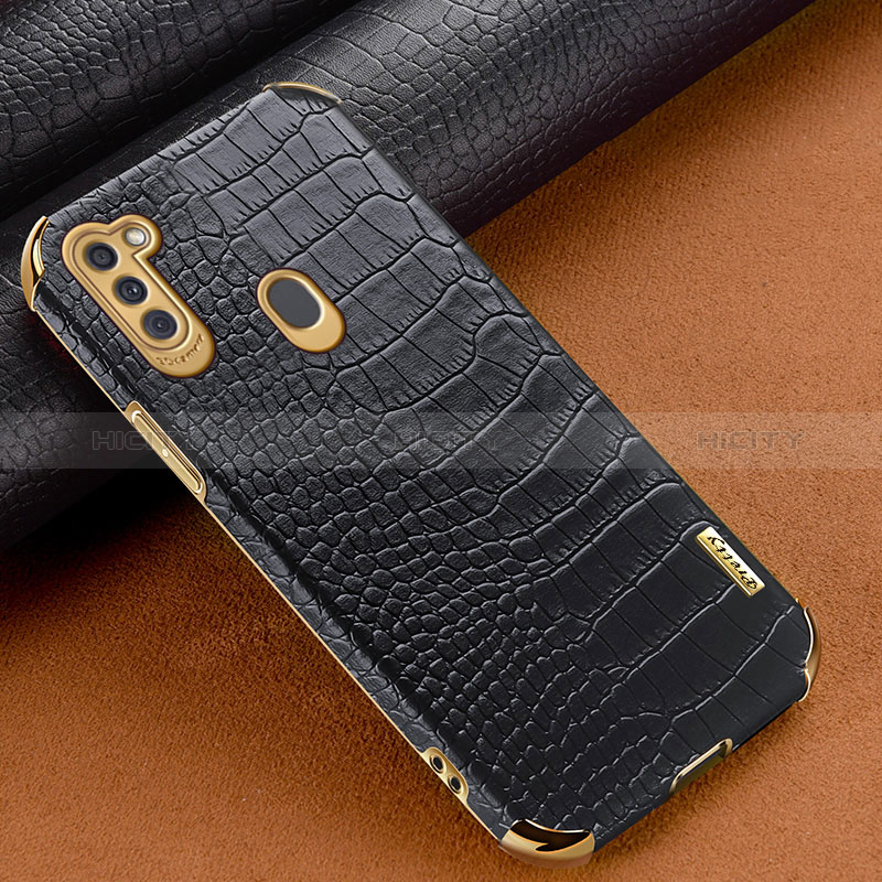 Coque Luxe Cuir Housse Etui pour Samsung Galaxy A11 Noir Plus