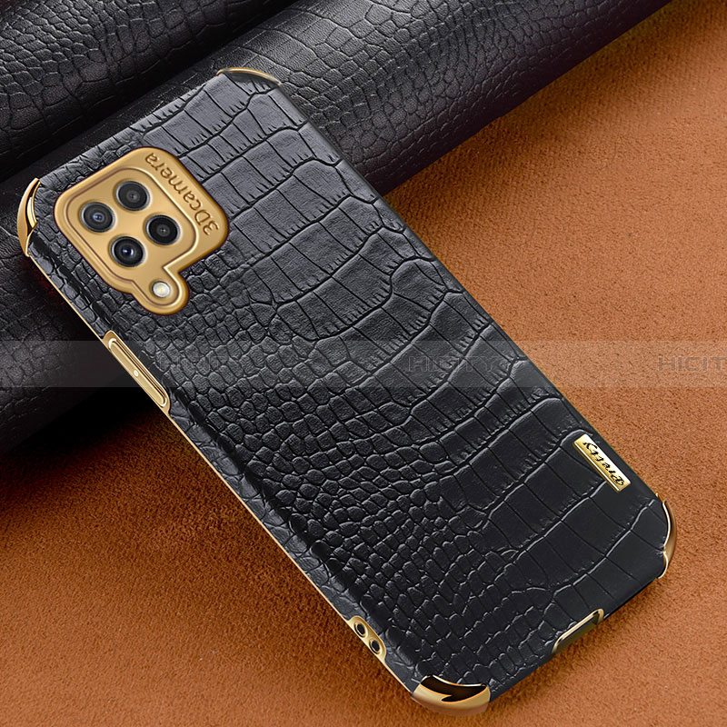 Coque Luxe Cuir Housse Etui pour Samsung Galaxy A22 4G Noir Plus