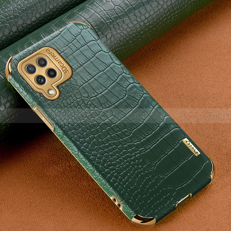 Coque Luxe Cuir Housse Etui pour Samsung Galaxy A22 4G Vert Plus