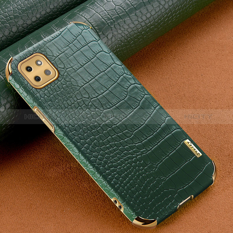 Coque Luxe Cuir Housse Etui pour Samsung Galaxy A22s 5G Vert Plus