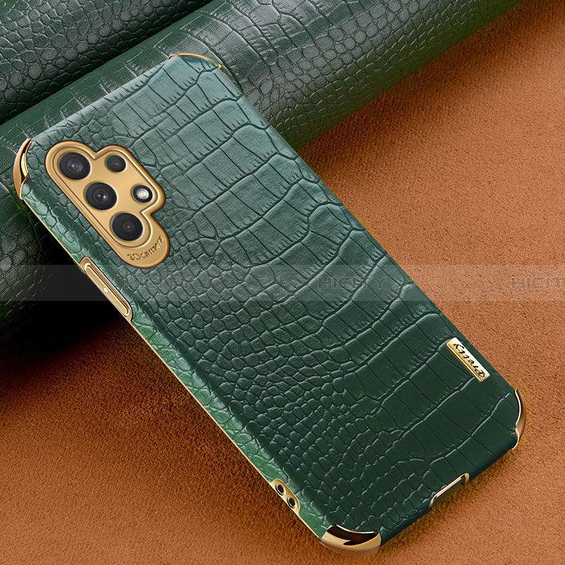 Coque Luxe Cuir Housse Etui pour Samsung Galaxy A32 4G Vert Plus