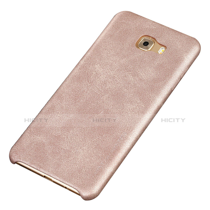 Coque Luxe Cuir Housse Etui pour Samsung Galaxy C9 Pro C9000 Or Plus