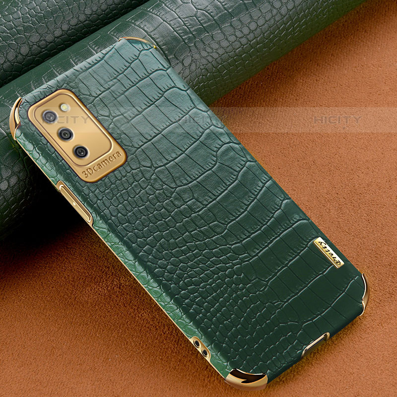 Coque Luxe Cuir Housse Etui pour Samsung Galaxy M02s Vert Plus