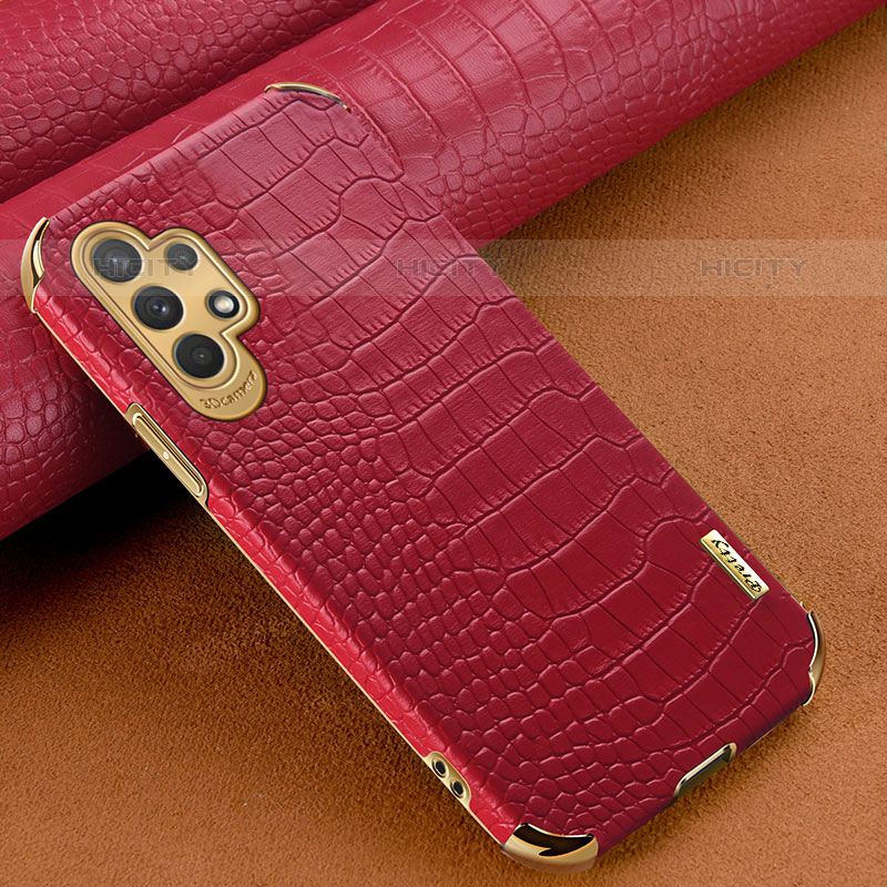 Coque Luxe Cuir Housse Etui pour Samsung Galaxy M32 5G Rouge Plus