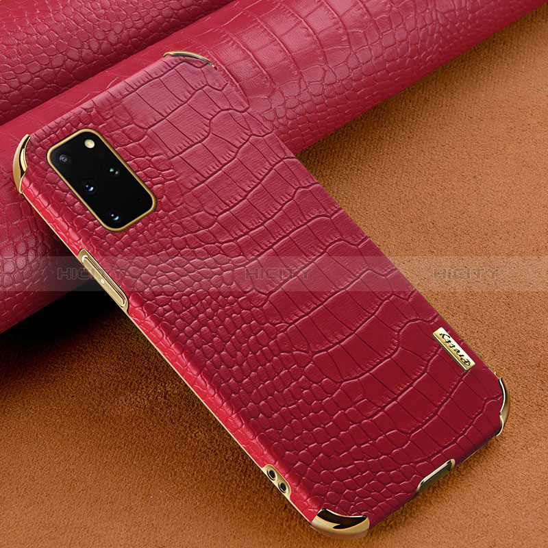 Coque Luxe Cuir Housse Etui pour Samsung Galaxy S20 Plus 5G Rouge Plus