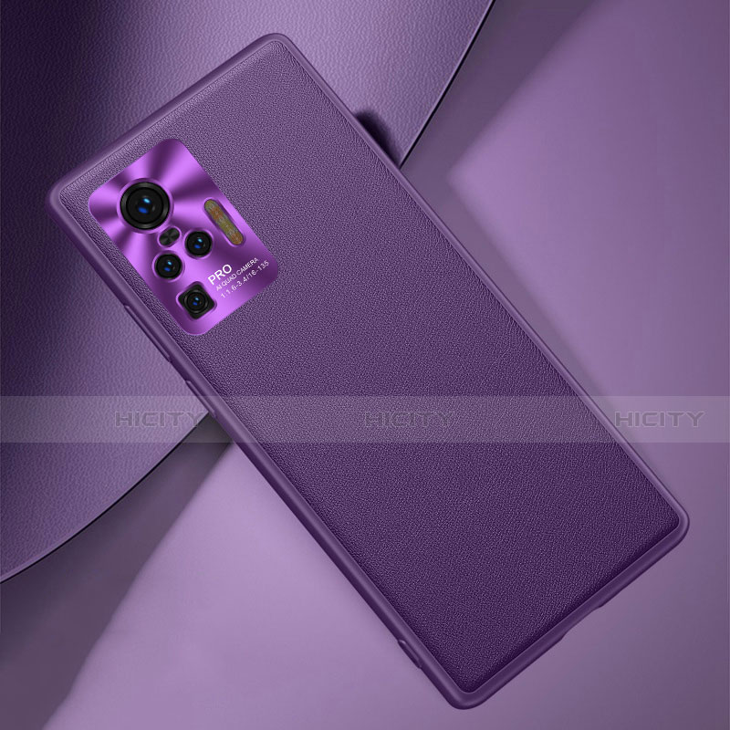 Coque Luxe Cuir Housse Etui pour Vivo X51 5G Violet Plus