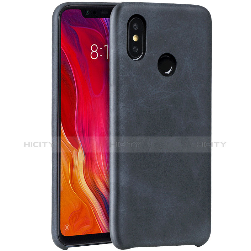 Coque Luxe Cuir Housse Etui pour Xiaomi Mi 8 Noir Plus