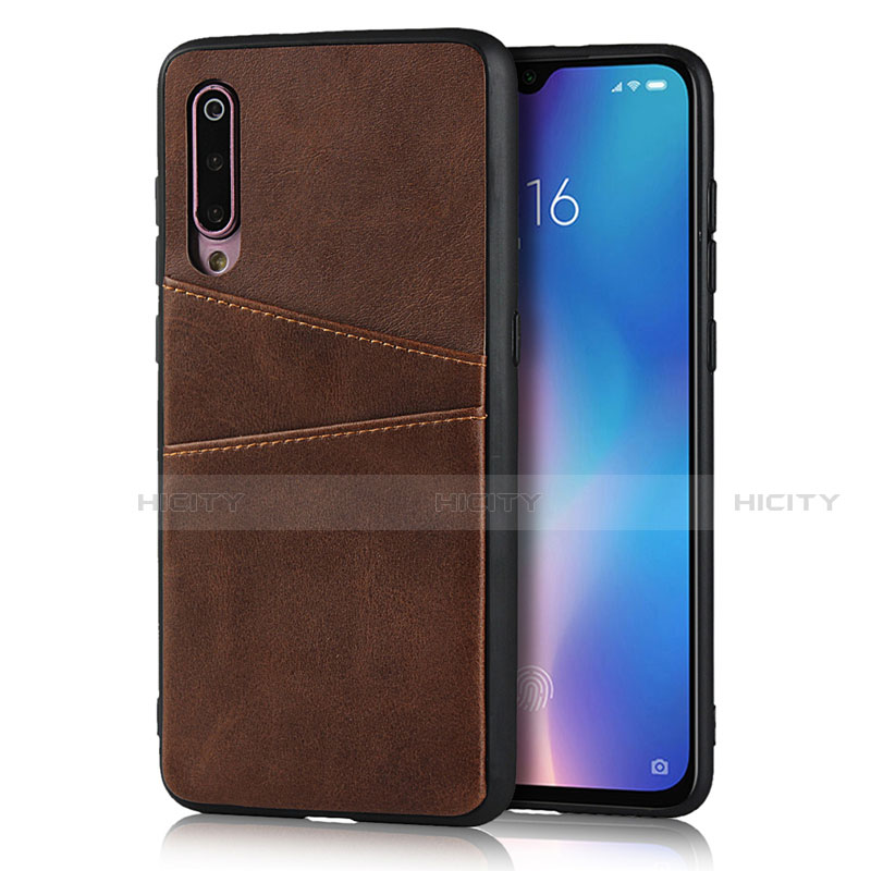 Coque Luxe Cuir Housse Etui pour Xiaomi Mi 9 Marron Plus