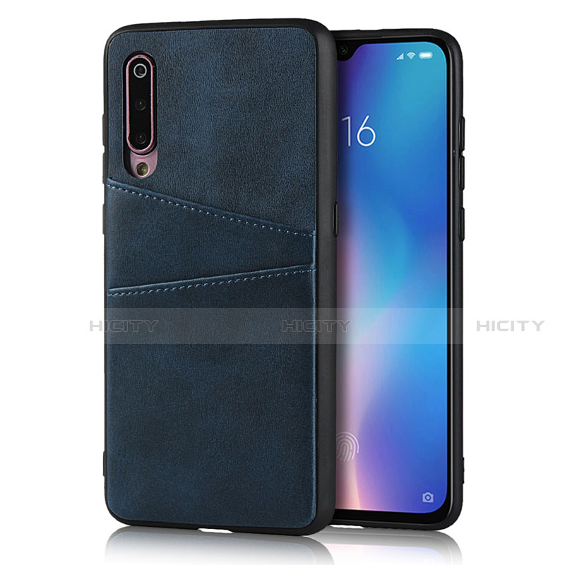 Coque Luxe Cuir Housse Etui pour Xiaomi Mi 9 Pro 5G Bleu Plus