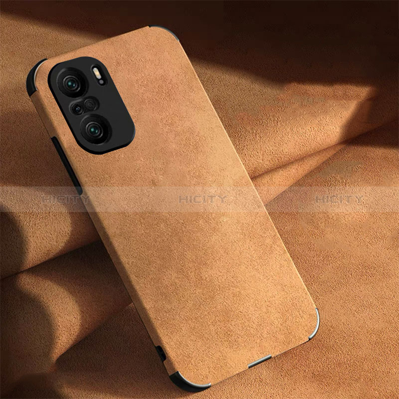 Coque Luxe Cuir Housse Etui pour Xiaomi Redmi K40 5G Marron Plus