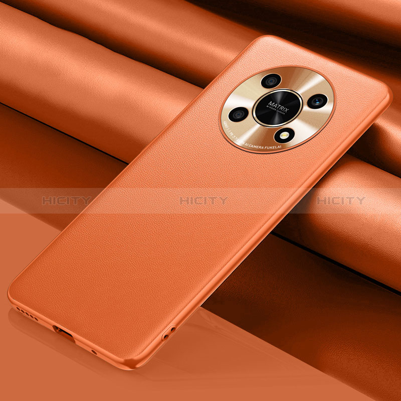 Coque Luxe Cuir Housse Etui QK1 pour Huawei Honor Magic4 Lite 5G Orange Plus