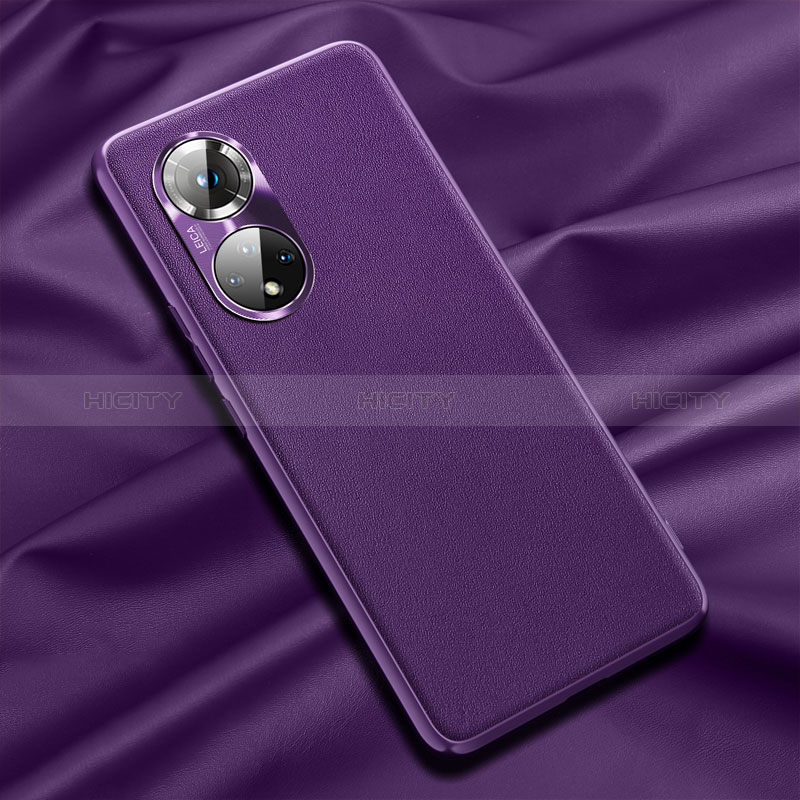 Coque Luxe Cuir Housse Etui QK1 pour Huawei Nova 9 Pro Violet Plus