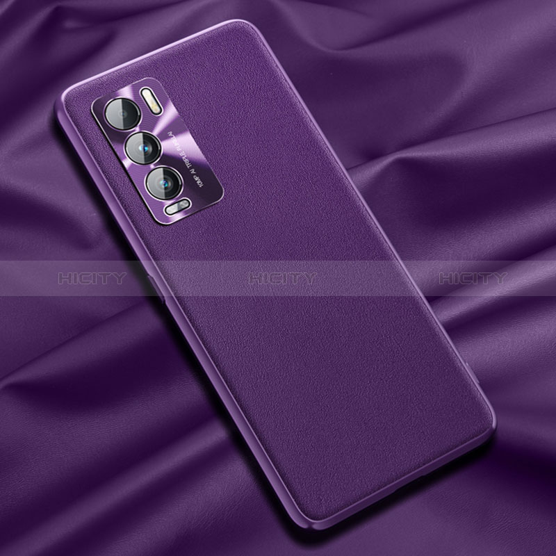 Coque Luxe Cuir Housse Etui QK1 pour Realme GT Master Explorer 5G Violet Plus