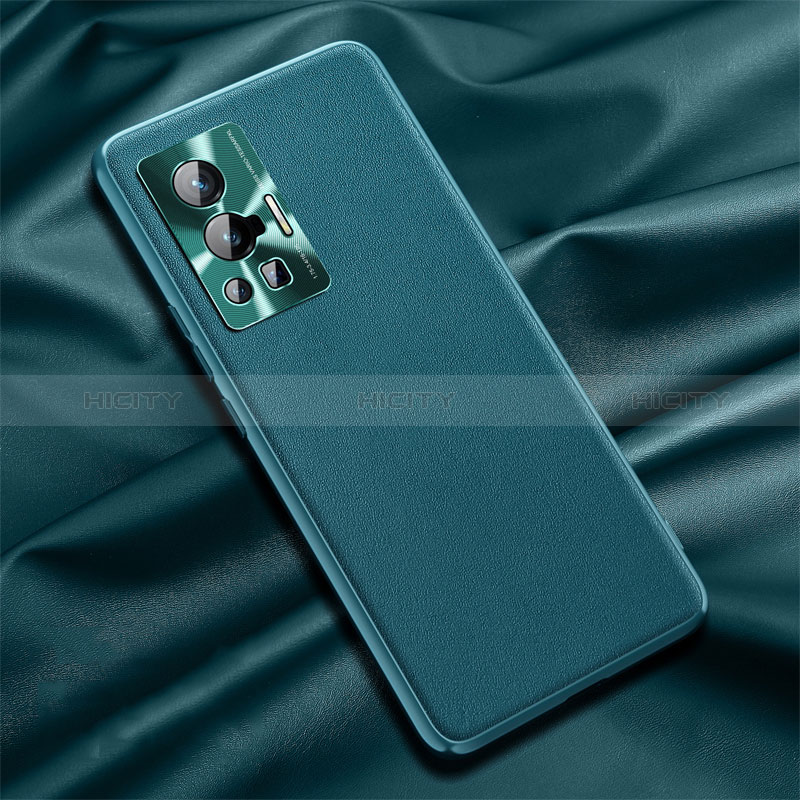 Coque Luxe Cuir Housse Etui QK1 pour Vivo X70 Pro 5G Vert Plus