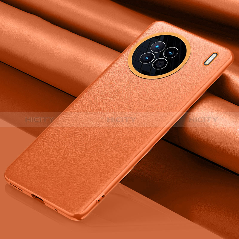 Coque Luxe Cuir Housse Etui QK1 pour Vivo X90 5G Orange Plus