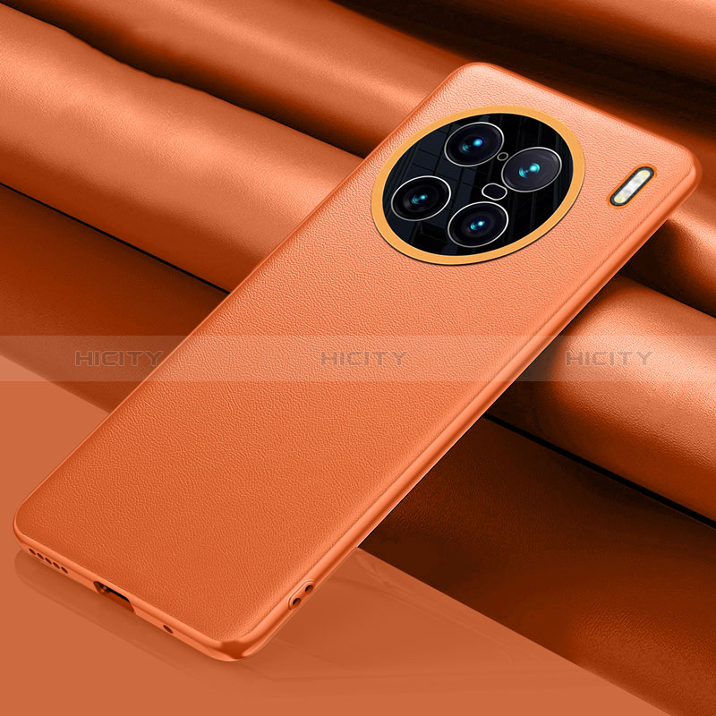 Coque Luxe Cuir Housse Etui QK1 pour Vivo X90 Pro+ Plus 5G Orange Plus