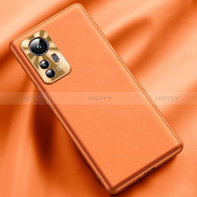 Coque Luxe Cuir Housse Etui QK1 pour Xiaomi Mi 12T 5G Orange Plus