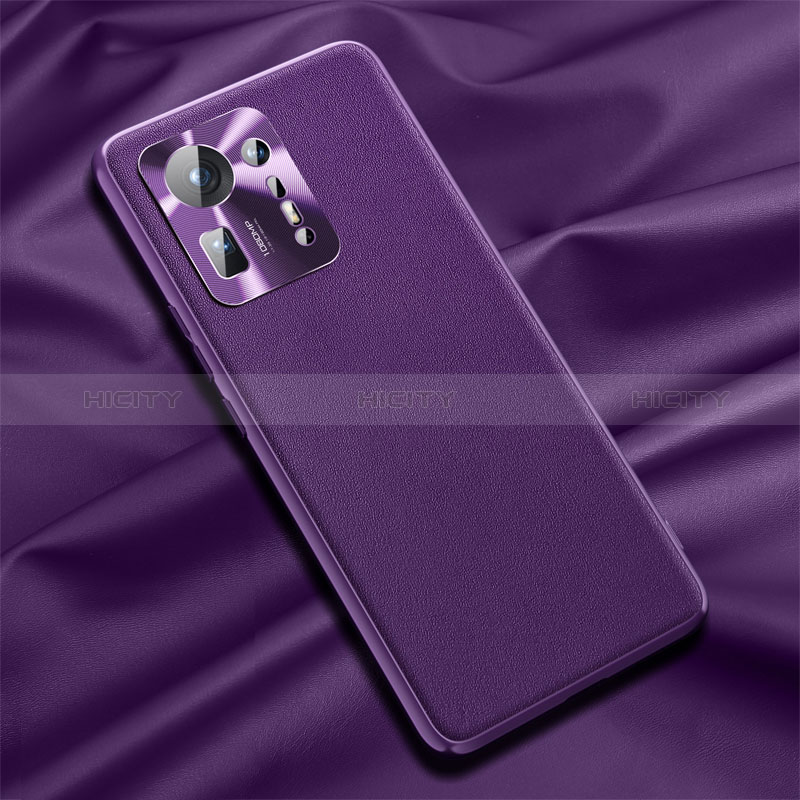 Coque Luxe Cuir Housse Etui QK1 pour Xiaomi Mi Mix 4 5G Violet Plus