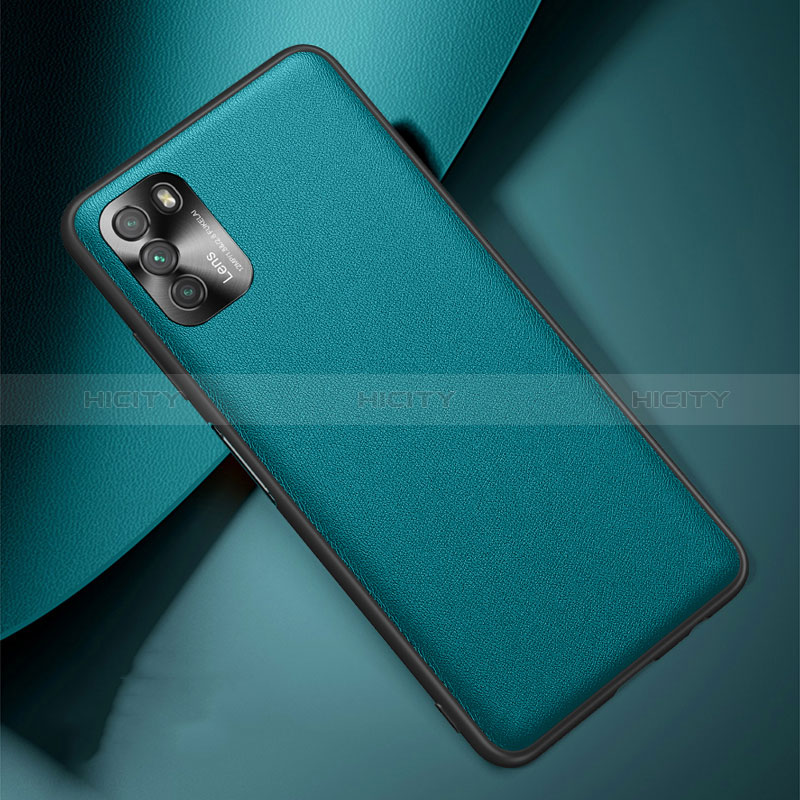 Coque Luxe Cuir Housse Etui QK1 pour Xiaomi Poco M3 Vert Plus