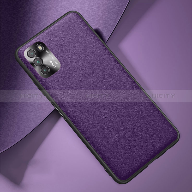 Coque Luxe Cuir Housse Etui QK1 pour Xiaomi Poco M3 Violet Plus