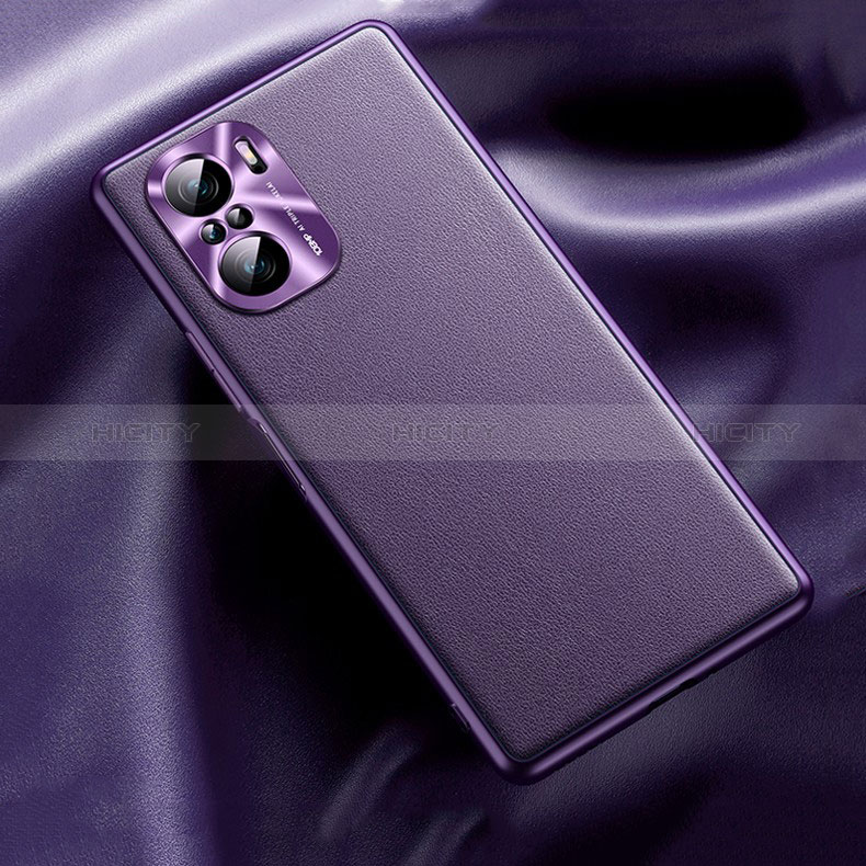 Coque Luxe Cuir Housse Etui QK1 pour Xiaomi Redmi K40 5G Violet Plus