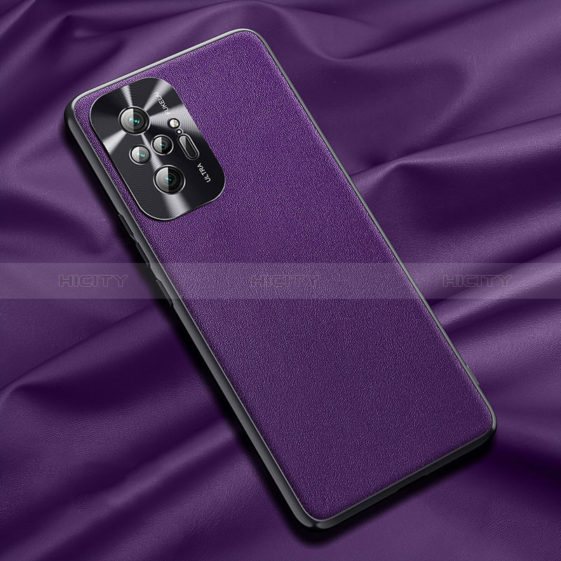 Coque Luxe Cuir Housse Etui QK1 pour Xiaomi Redmi Note 10 Pro 4G Violet Plus